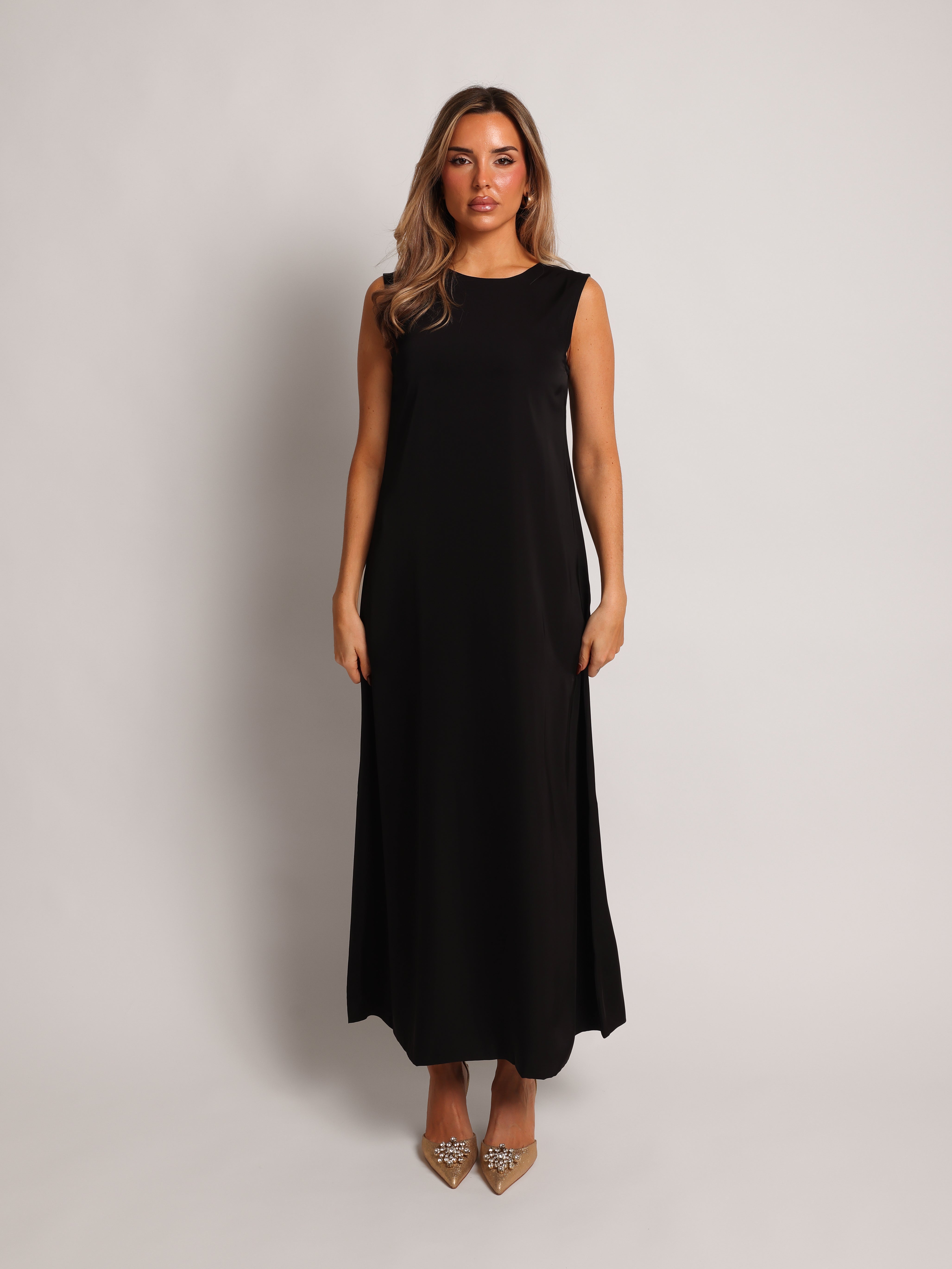 Aurora-Sleeveless-Slip-Dress-Formal-Black