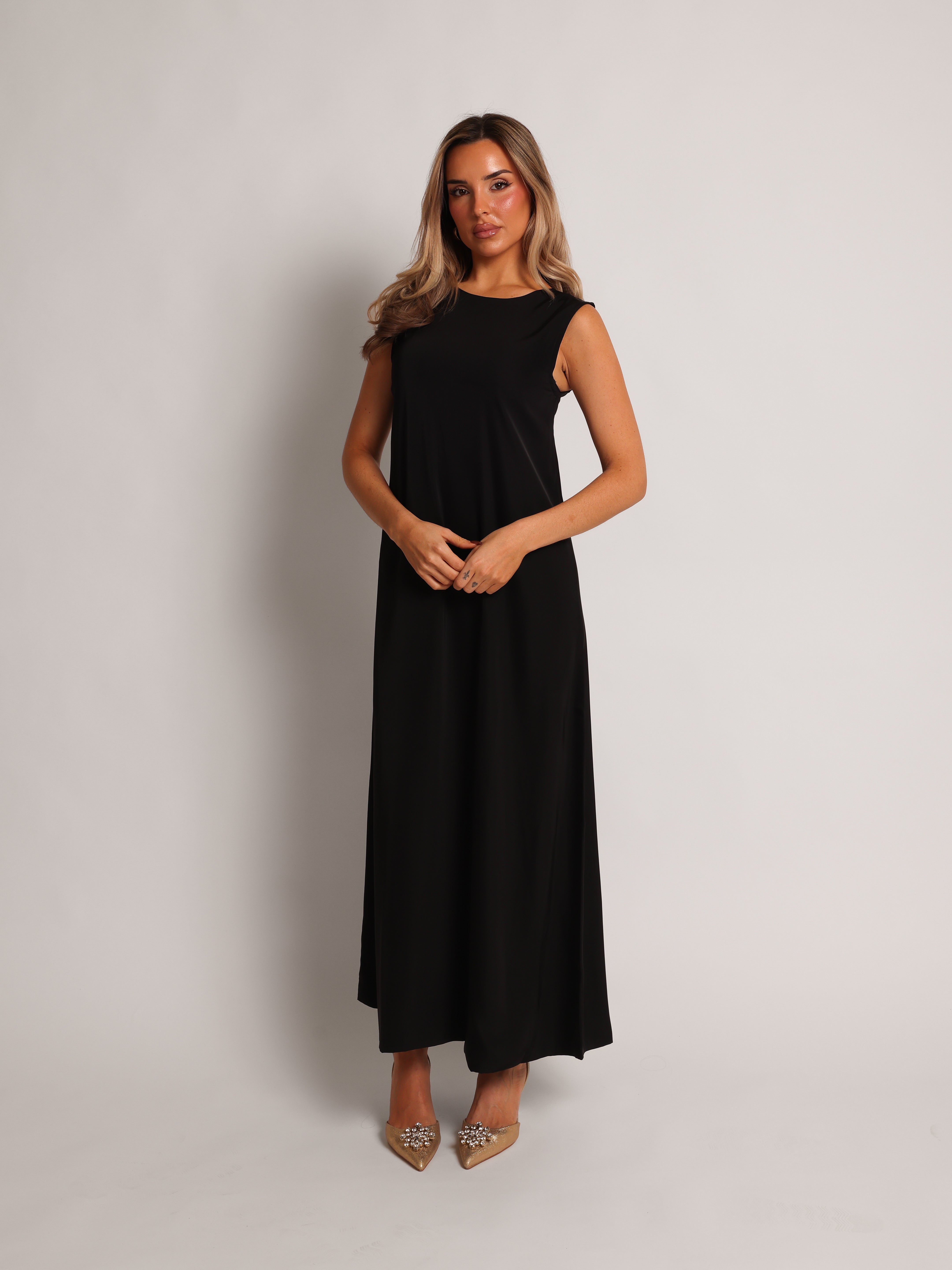 Aurora-Sleeveless-Slip-Dress-Formal-Black