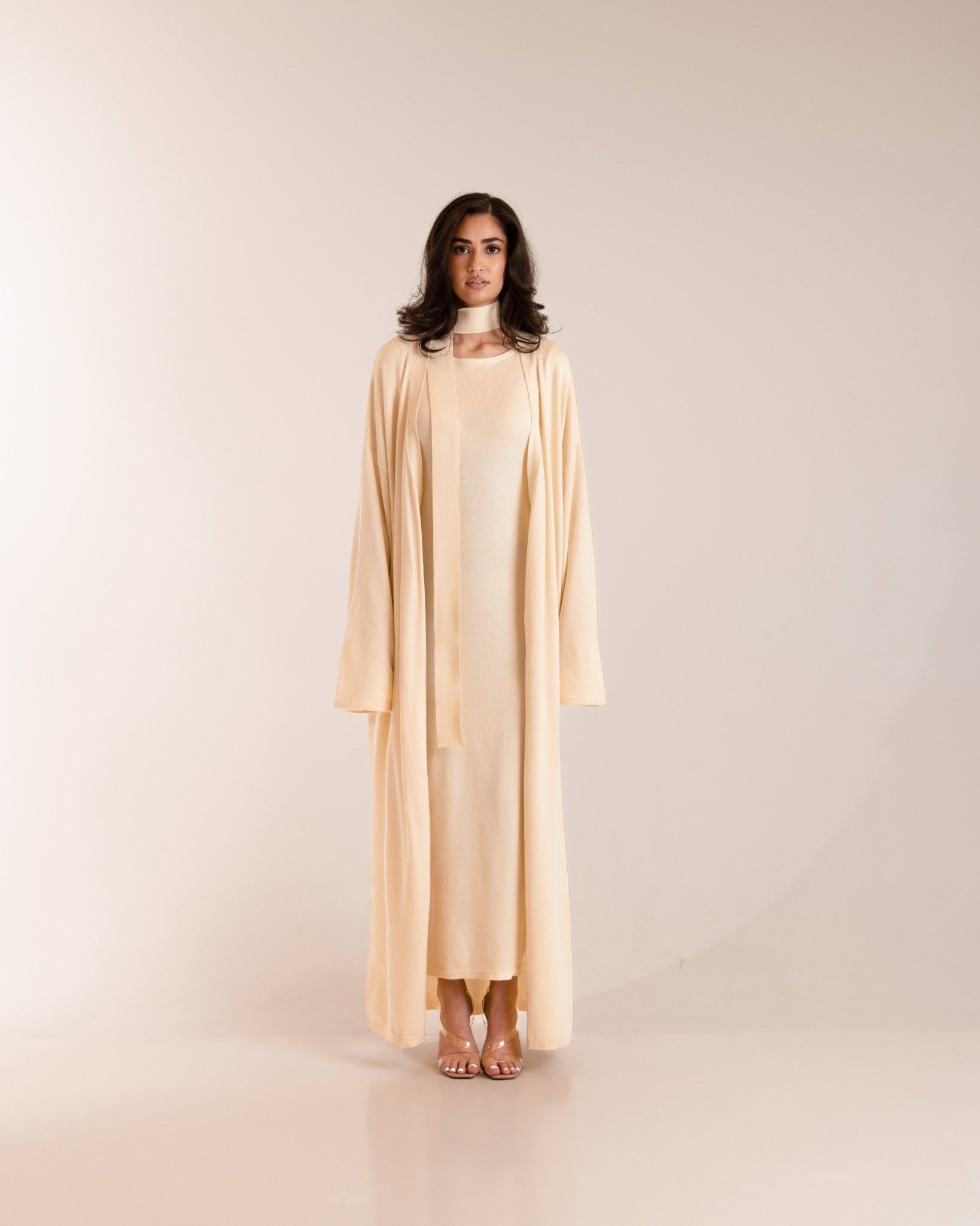 Sienna Knit Maxi Cardigan – Sandstone Beige | Hazal Studios