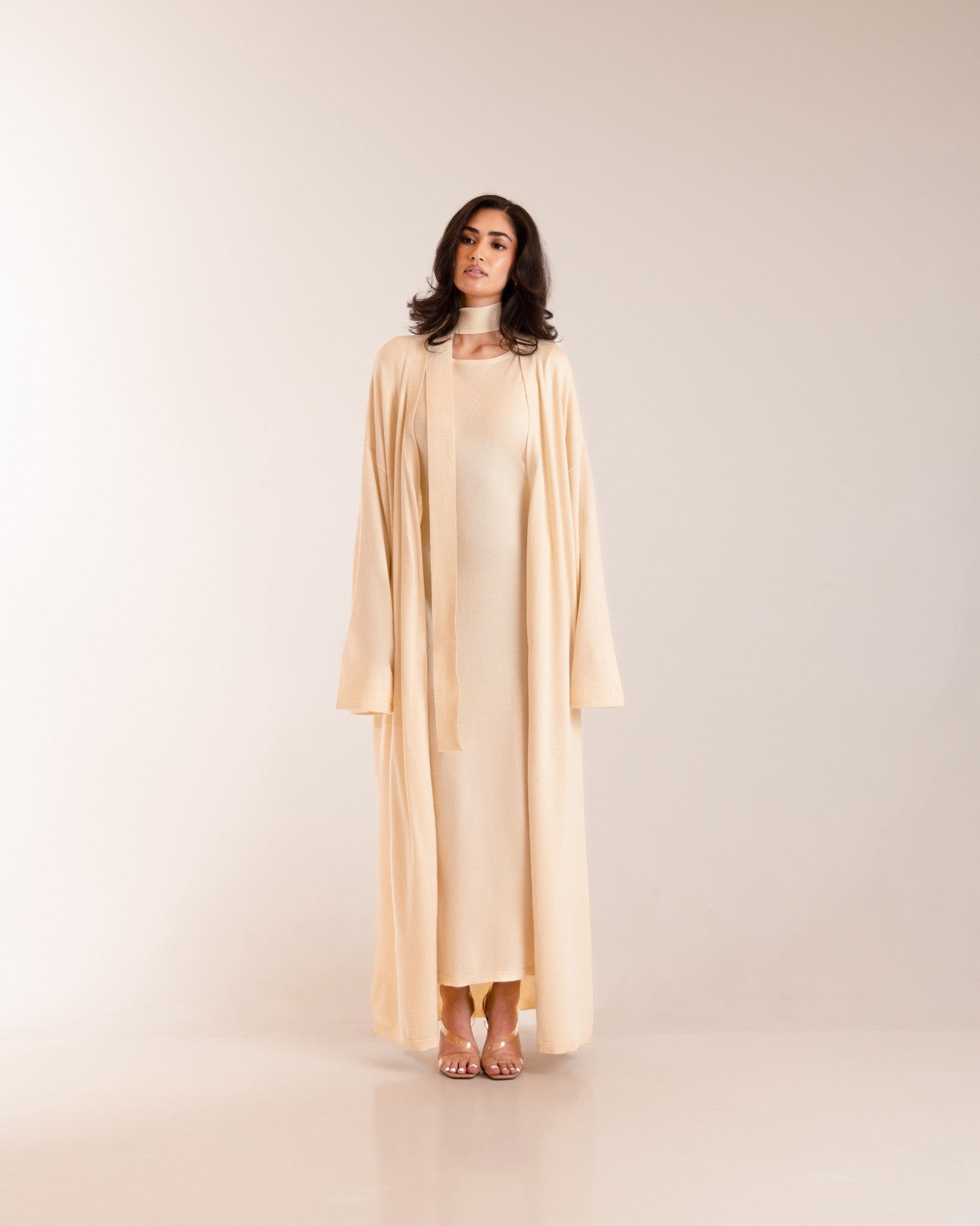 Sienna Knit Maxi Cardigan – Sandstone Beige | Hazal Studios