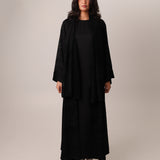 Open-Abaya-Jacquard-Silk-Scarf-Black-Modest-Long-Set-4