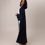 Open-Abaya-Jacquard-Silk-Scarf-Navy-Blue-Modest-1