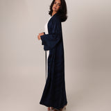 Open-Abaya-Jacquard-Silk-Scarf-Navy-Blue-Modest-1