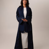 Open-Abaya-Jacquard-Silk-Scarf-Navy-Blue-Modest-3