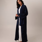 Open-Abaya-Jacquard-Silk-Scarf-Navy-Blue-Modest-5