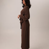 buttoned-crepe-kaftan-dress-brown-pencil-1