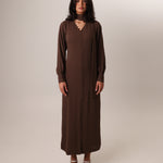 buttoned-crepe-kaftan-dress-brown-pencil-4