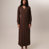 buttoned-crepe-kaftan-dress-brown-pencil-4