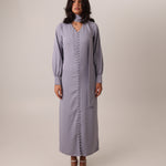 buttoned-crepe-kaftan-dress-grey-belt