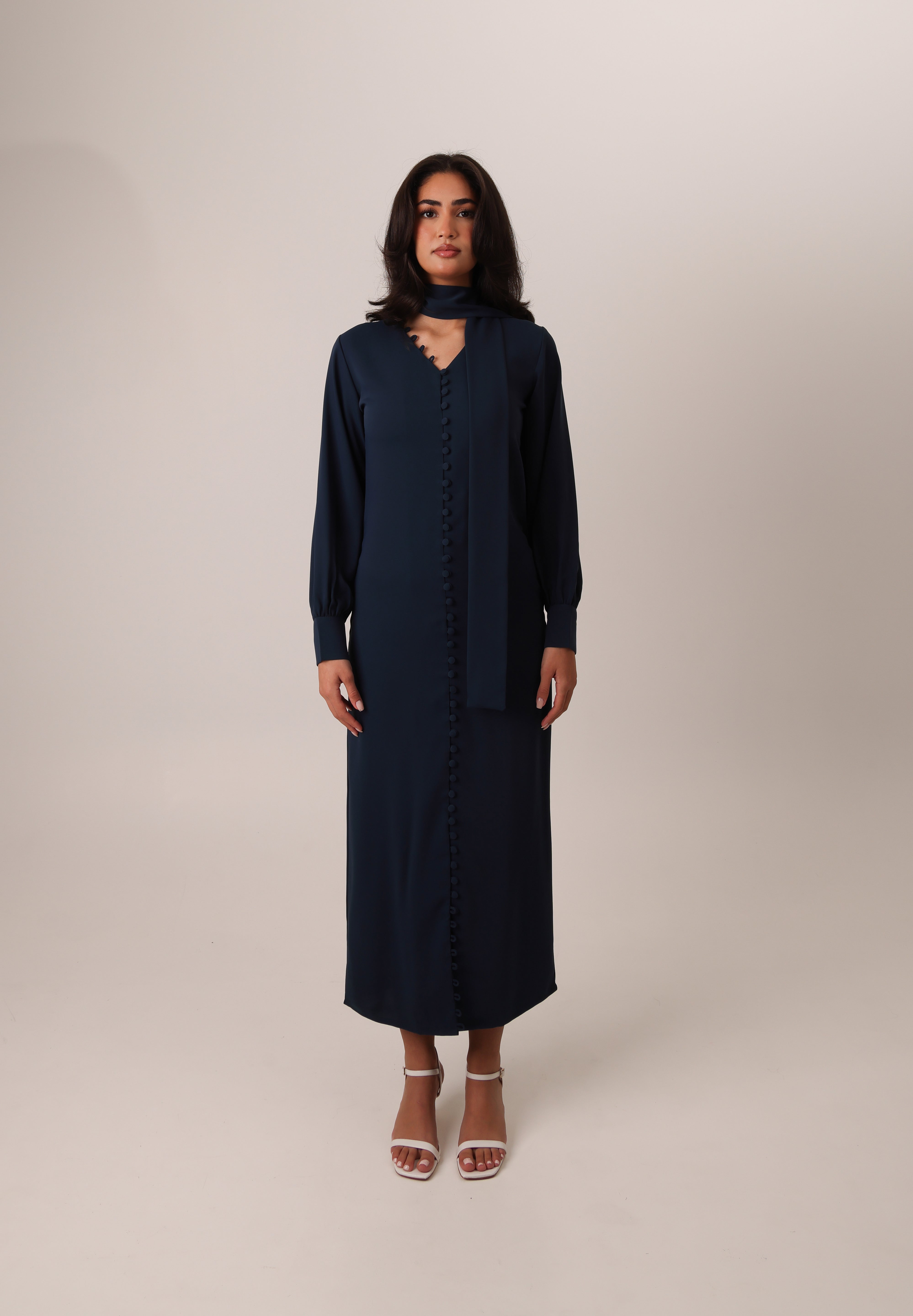 buttoned-crepe-kaftan-dress-navy-royal-1