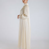 long-shiny-pearl-organza-modest-bubble-sleeve-waist-maxi-dress-beige-ivory